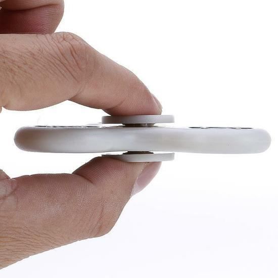 STOEX® Fidget Spinner - Tri-Spinner Fidget Toy - Hand Spinner - Roulements Ultra Rapides - Fidget Spinner Enfant - Adulte Blanc