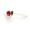 [C9980] - Red 'Heart' Silver Stud