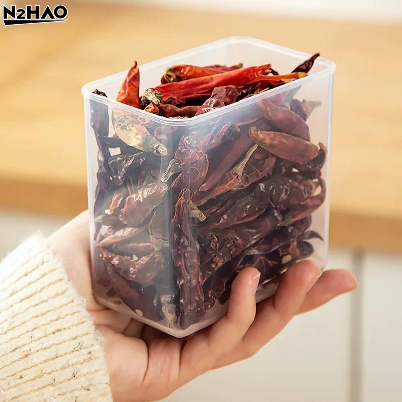Пластиковый контейнер для хранения на кухне, шестисекционный органайзер для специй, банка для приправ с крышкой, пылезащитный и герметичный контейнер, контейнер для хранения на кухне