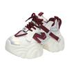 Fashion Women Autumn Spring Chunky Sneakers Thick Bottom Leather Shoes High Platform Vulcanize Shoes Bling Casual Sports Dad Shoes 7CM