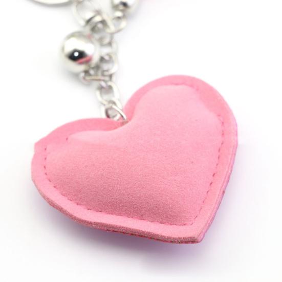 Искусственная кожа бархат сердце любовь кулон автомобильный брелок держатель сумка висит орнамент