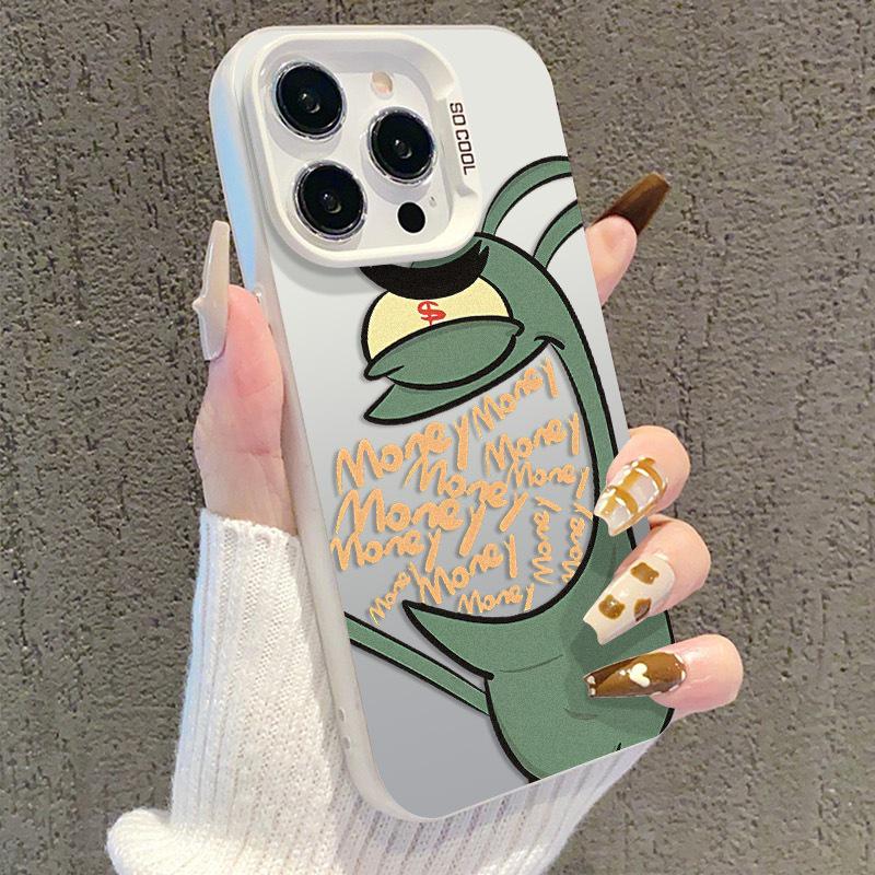 Серебристый Мультяшный Нишевый Чехол для iPhone 17 Совместим с 15 Pro Max, 14 Pro, 13, 16 Pro