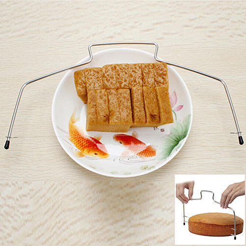 Adjustable Wire Cake Slicer Leveler Pizza Dough Cutter Trimmer Tools Stainless,,