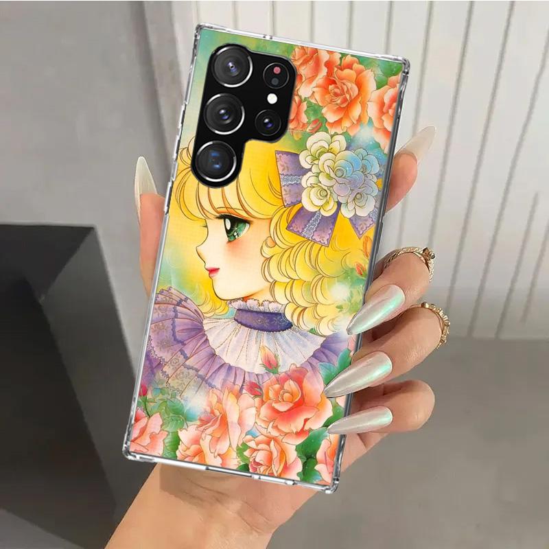 Аниме Конфетный Чехол для Телефона для Samsung Galaxy S26 S24 S23 Ultra S25 Edge S22 S21 Plus S20 FE + Мягкий Печатный Чехол Funda Galaxy S25 S24