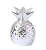 Queen-b Pineapple Piggy Bank, Cute Nordic Ceramic Decor, Fruit Ornament, Desk Ornament, Fruit Gift (Silver)