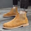 Warm In Autumn/winter Retro Chelsea Boots Men Brand Comfortable Fashion Leather Ankle Men Comfortable Suede Pointed Chelsea Boot
