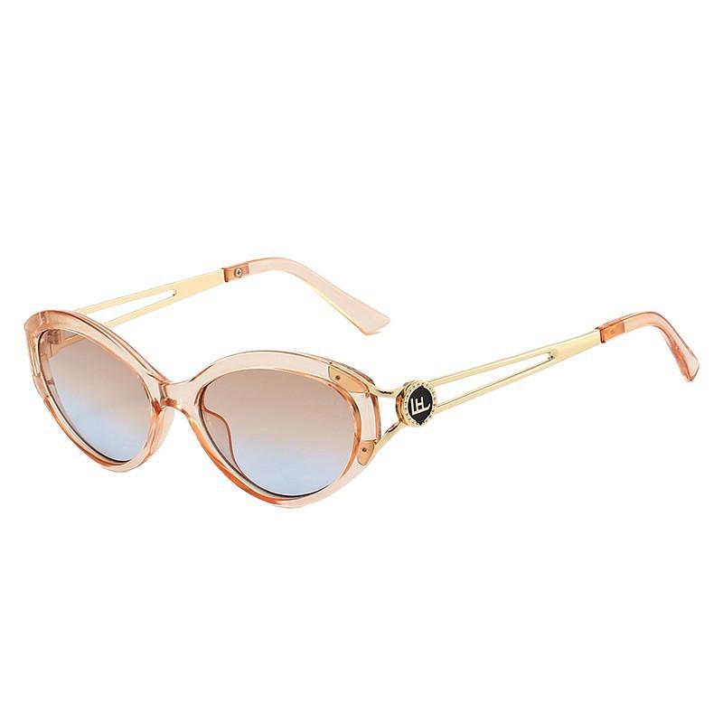 New leopard print retro small frame nerd sunglasses advanced sense UV protection fashion trend sunglasses