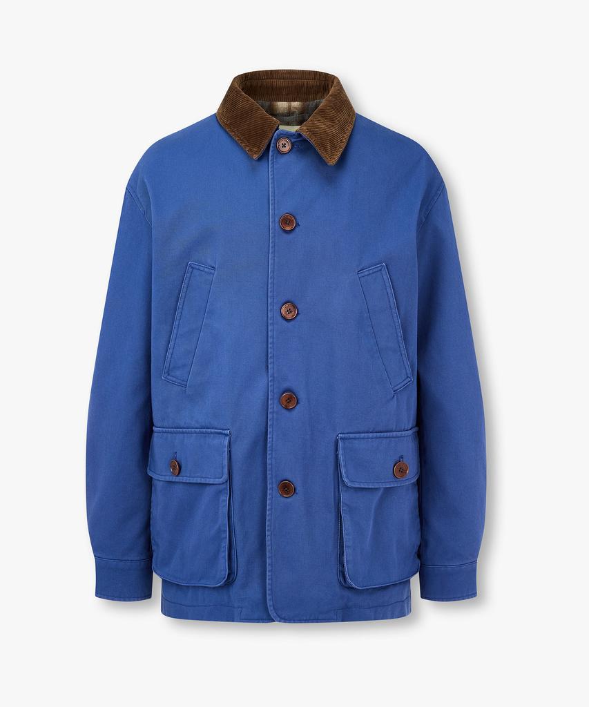 Man On The Boon Washed Heavy Bichino Half Jacket_Blue 4715309001