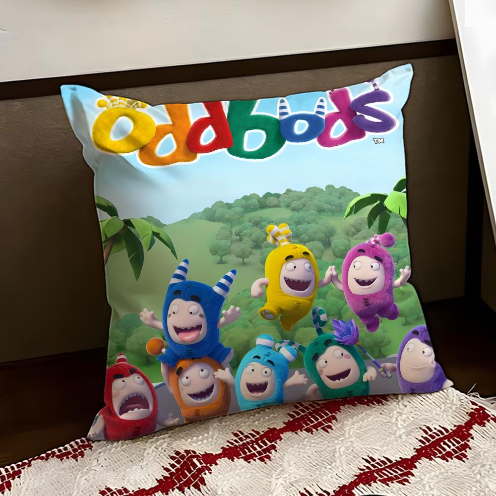 Cartoon OOddbods Cushion Cover Reversible Soft Durable Pillow Cover Home Car MultiScene Use for Daily Comfort