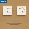 Simon i6Air Ultra-Thin Five-Hole 86 Type Switch and Socket for Home Decor