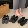 Женские туфли на плоской подошве Vulcanize Designer Loafers Diamond Rivet Туфли Mary Jane Женские туфли на плоской подошве с кристаллами и заклепками Балетки Lolita