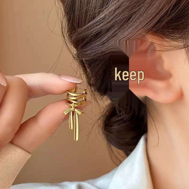 Китайские ретро эмалевые серьги-каффы с цветами: Роскошные серьги с цирконом