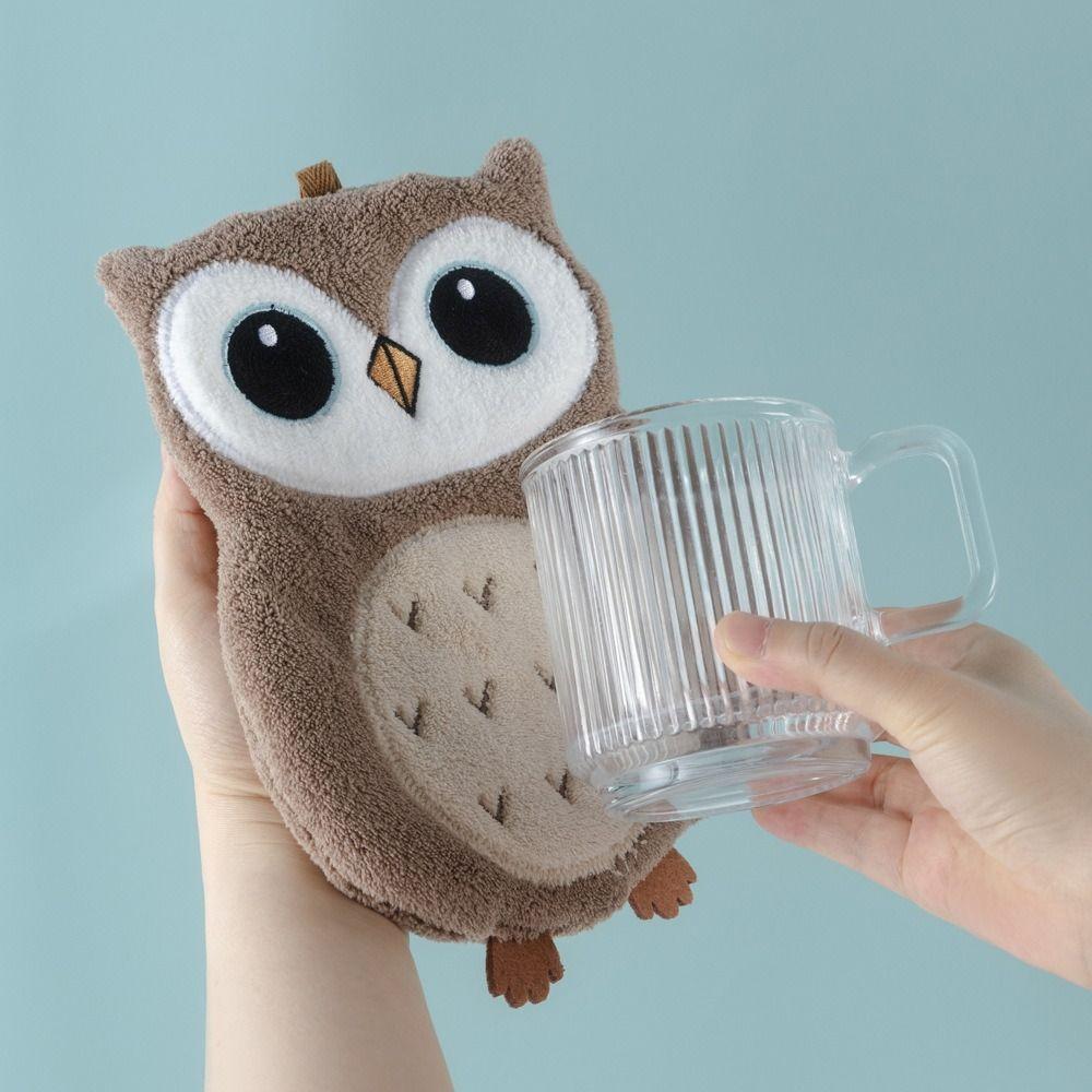 Hangable Kitchen Handkerchief Soft Cleaning Cloth High Quality Owl Hand Towels Kitchen Home