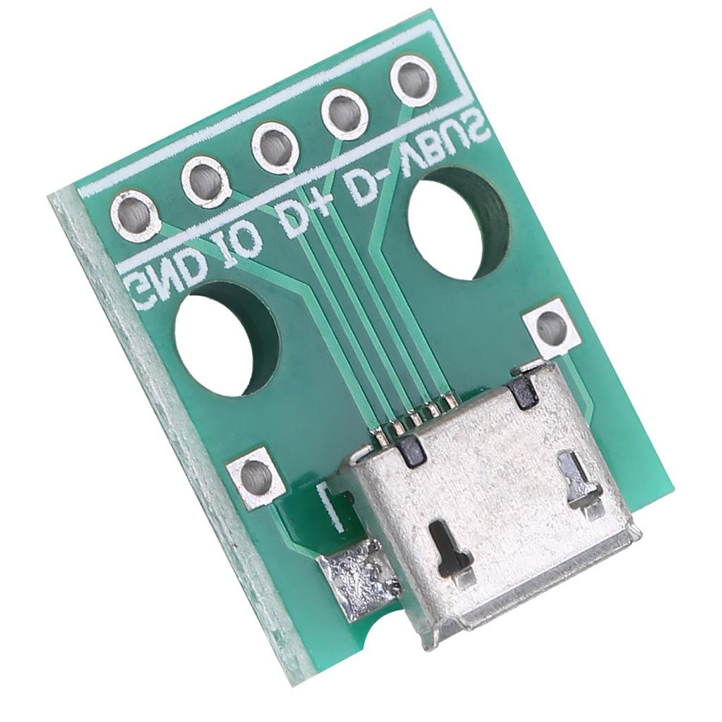 10 шт. Micro USB гнездо-разъем для DIP-адаптера плата 5 контактов 2,54 мм шаг