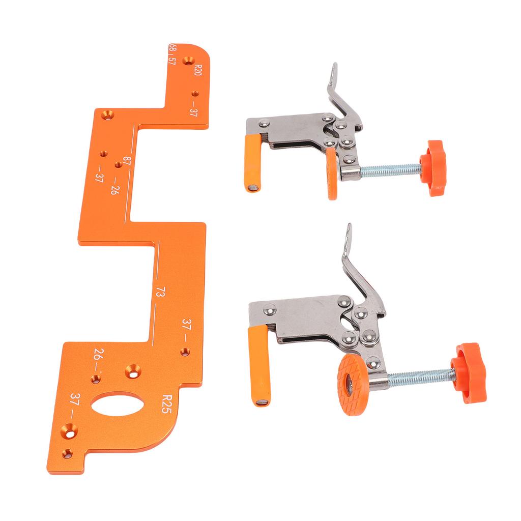 Embedded Handle Slotting Template Wardrobe Cabinet Door   Positioning Tool with Stainless Steel Fixed Clamp Bearing Cutter