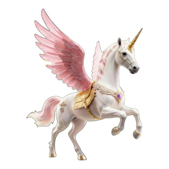 Horse Ornament Acrylic 2D Flat Realistic Flying Horse Christmas Tree Pendant with Sparkling Rhinestone Home Decor