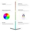 Угловая лампа RGB с дистанционным управлением, напольная светодиодная лампа для гостиной, прямоугольная алюминиевая лампа для спальни
