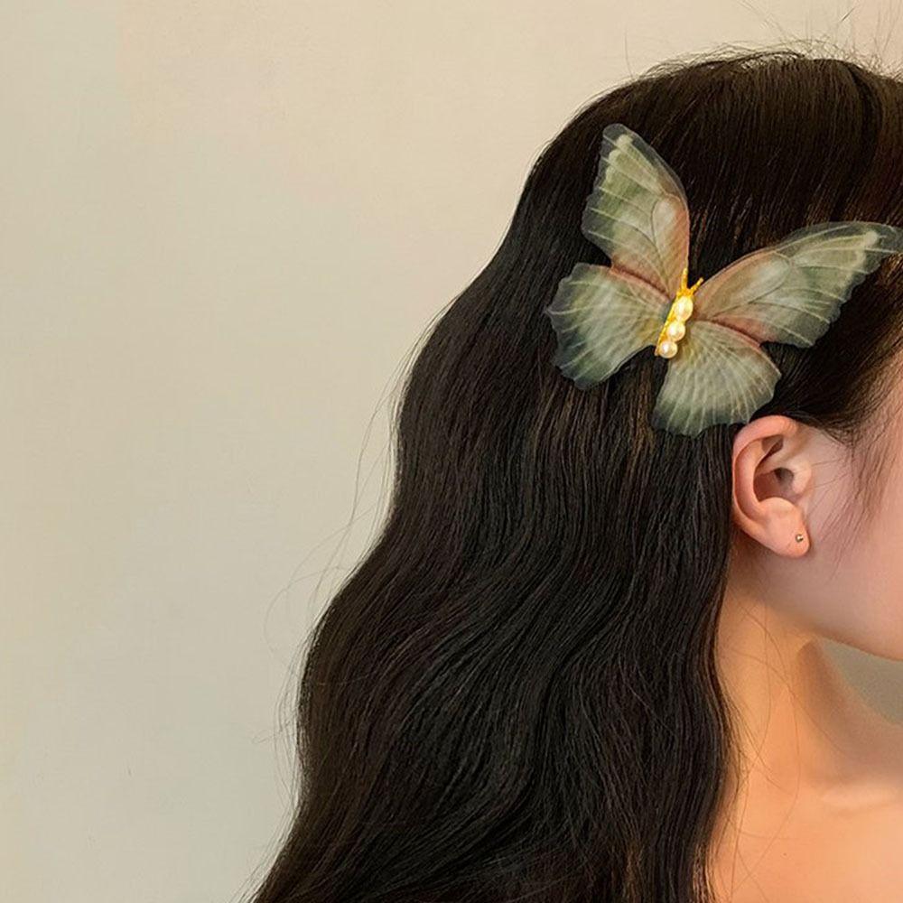 Cloth Duckbill Clip Butterfly Side Clip Girls Accessories Gift Hair Styling Tool