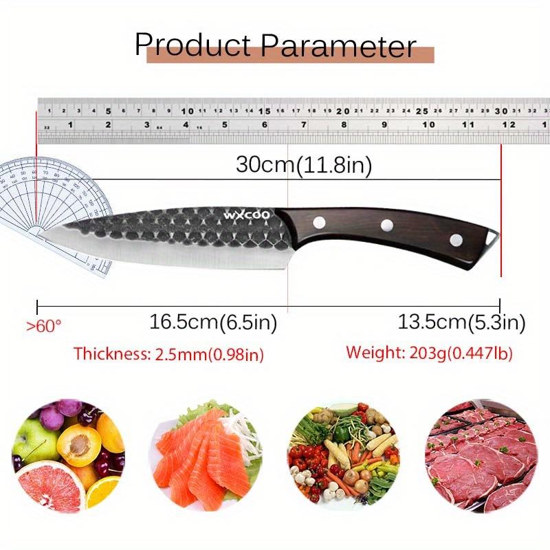 3PCS Stainless Steel Kitchen Chef Knife Hand Forged Boning Knife Cutters Pocket Knife Slicing Cooking Mini Knife Multipurpose Knife