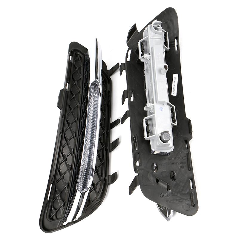 JIUWAN Автомобильные светодиодные дневные ходовые огни DRL, противотуманные фары, пригодные для Mercedes B enz W212 E250 E300 E350 2009-2013 2128851574 2128851674