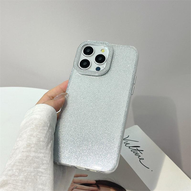 Роскошный минималистичный прозрачный блестящий чехол IMD из ТПУ для iPhone 15 Pro Max 14 Plus 13 12 Pro 11, универсальный защитный чехол от падения