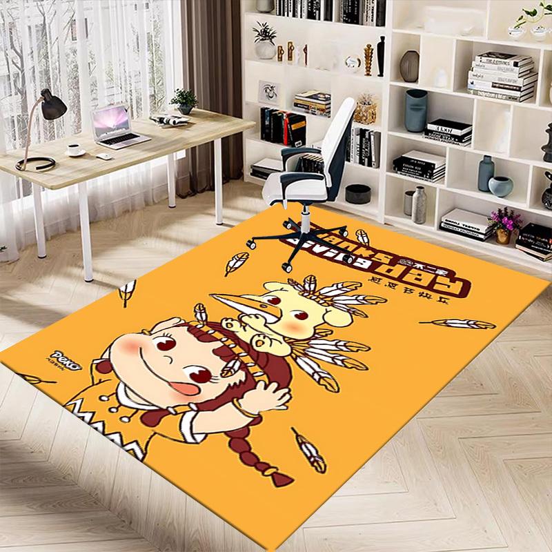 1pc Thanksgiving Day Peko Carpet Anti Slip Polyester Floor Mat for office,Bedroom