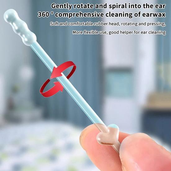 24Pcs Earwax Removal Adhesive Swab Disposable Ear Wax Removal Stick Sticky Ear Cleaning Picks Ear Care Tools