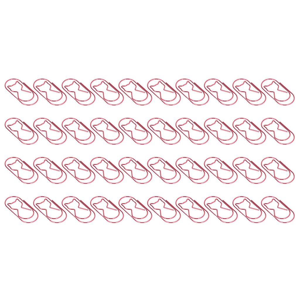 4 Box Cute Cat Paper Clip Fun Shaped Plated Paper Clamp Book Clips Wire Book for File Classification