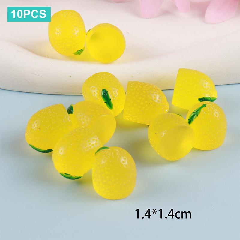 10 шт. мультяшные кавайные светящиеся мини-фигурки с имитацией фруктов настольные маленькие украшения креативные украшения своими руками аксессуары подарки