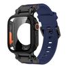 Силиконовый ремешок + защитный чехол, совместимые для Apple Watch Ultra2 49 мм 44 мм 45 мм 41 мм 40 мм для серий IWatch 9 8 7 6 SE 5 4 3 2 1
