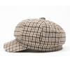 Винтажная мужская восьмиугольная кепка женская осенне-зимняя теплая клетчатая кепка-берет с рисунком