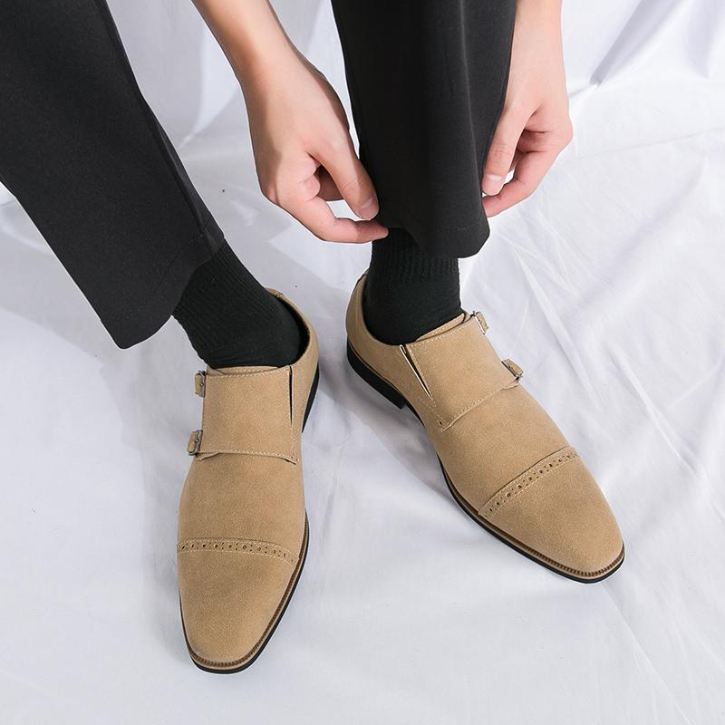 Мужские повседневные туфли из замши, деловые туфли-оксфорды, мужские мокасины ручной работы, деловые туфли-мокасины, большой размер 46