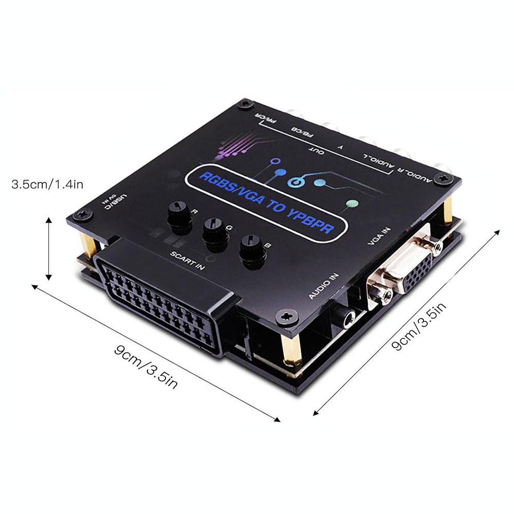 RGBS VGA SCART TO YPBPR Converter Adapter For PS1 Fat/PS2 Fat/Dreamcast/Wii/64