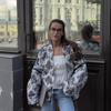 Европейско-американская осенне-зимняя куртка с принтом, на шнуровке, с длинным рукавом, на хлопковом утеплителе