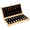 Magnetic Wooden Chess Board Set Folding International Chess Game 11.4X11.4In With Crafted Chess Pieces And Storage Slots
