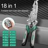 18-in-1 Foldable Wire Stripper Ergonomic Handle Portable Multifunctional Wire