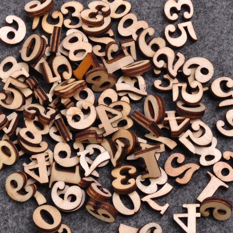 100 шт. деревянных букв, декоративный алфавит, английские буквы, украшения, деревянные цифры, детский инструмент для раннего обучения, скрапбукинг, ремесло «сделай сам»