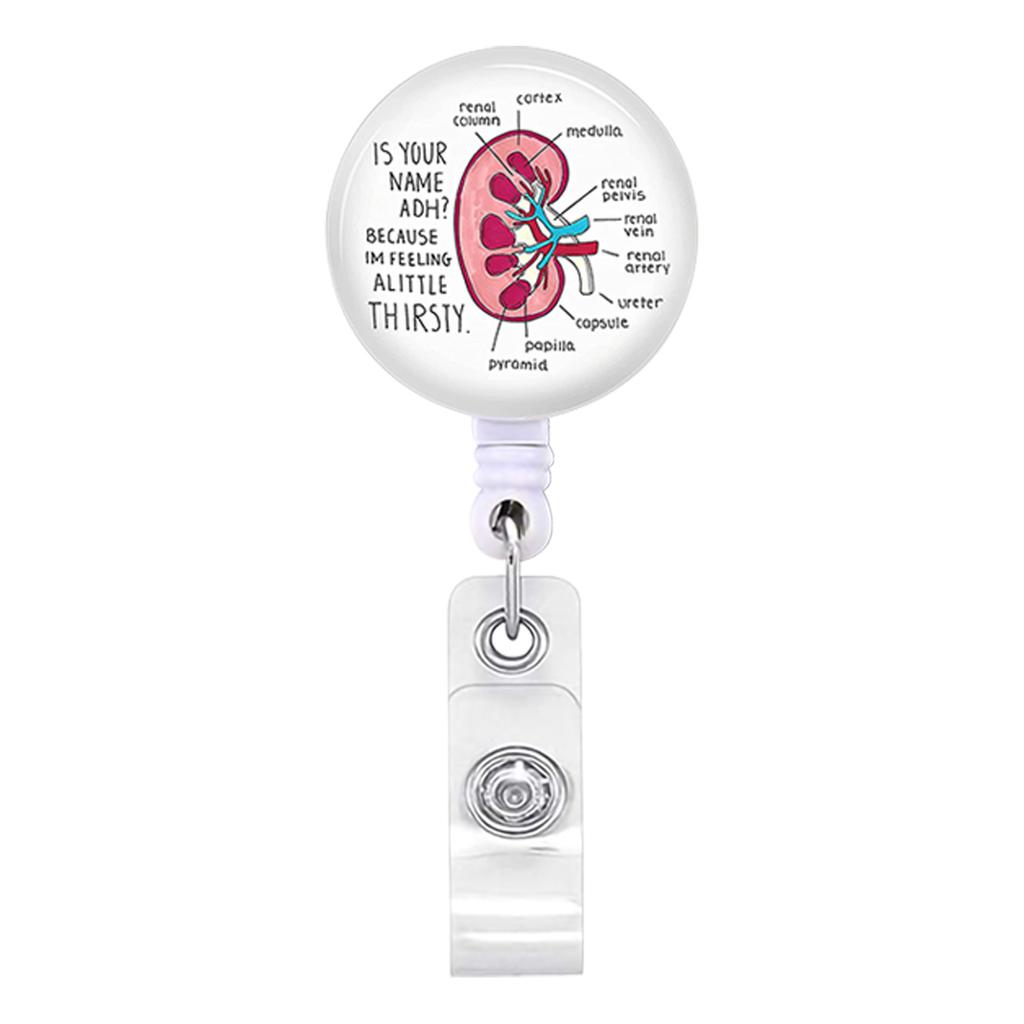 Милый выдвижной значок медсестры для скорой помощи, клипса на катушке, мультфильм, медицина, доктор, студенты, IC, держатель для бейджа для удостоверения личности