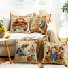 New Thanksgiving Autumn Cushion Pumpkin Maple Leaf Letter Print Sofa Cushion Cover Cushion Decoration