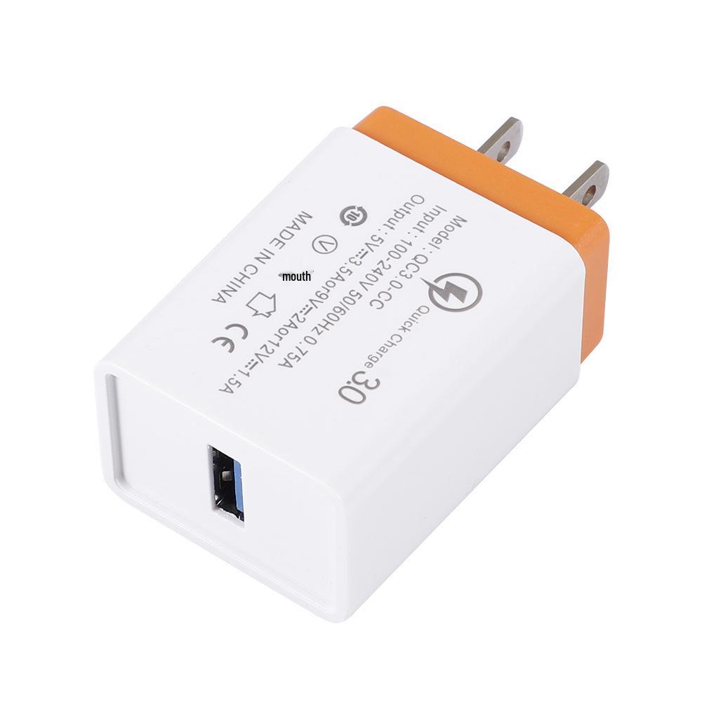 Быстрое зарядное устройство USB для мобильных телефонов, 3A QC 3.0, один порт, стандарт ЕС