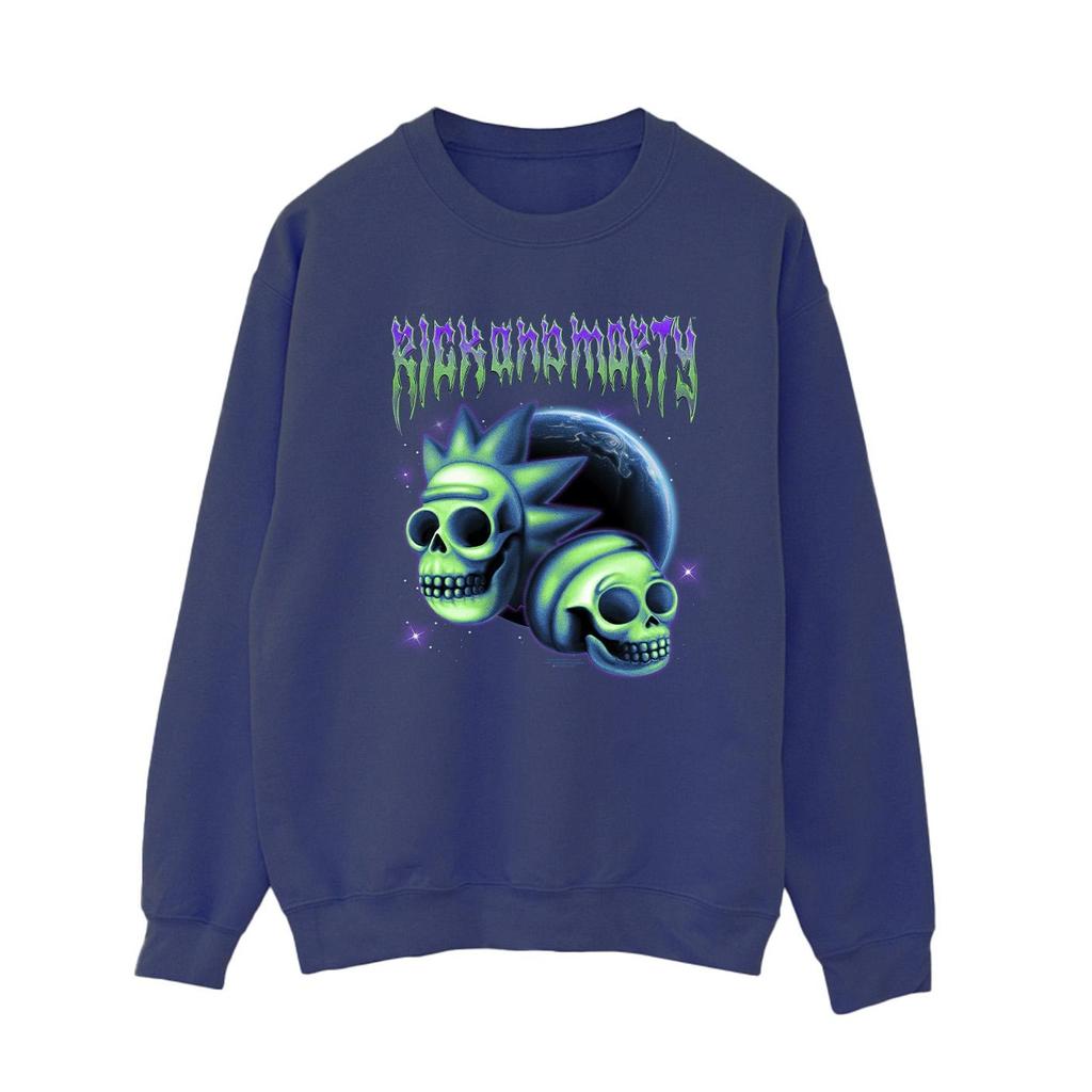 Rick And Morty Womens/Ladies Space Skull Sweatshirt