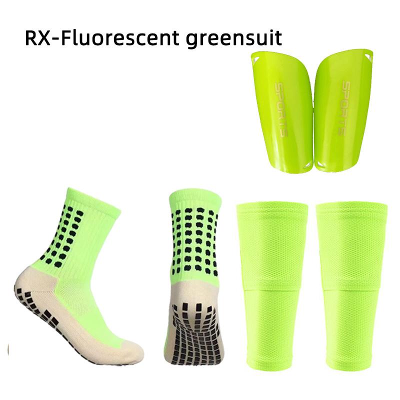 Three-piece Anti Slip Soccer Sock Shin Guards Cover Calf Sleeve With Pocket Adults Kids With Football Leg Guards Protection Gear 1