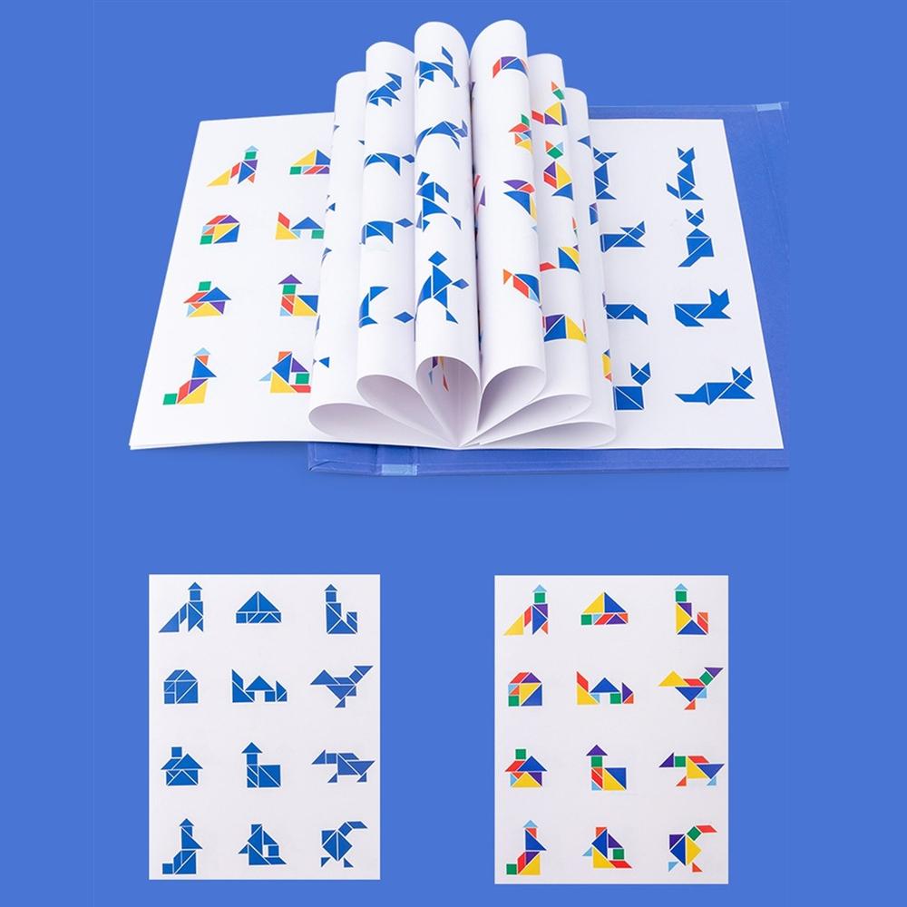 Магнитная 3D-головоломка Jigsaw Tangram Game Монтессори Learning Обучающие настольные игры для рисования Игрушка в подарок для детей Головоломка