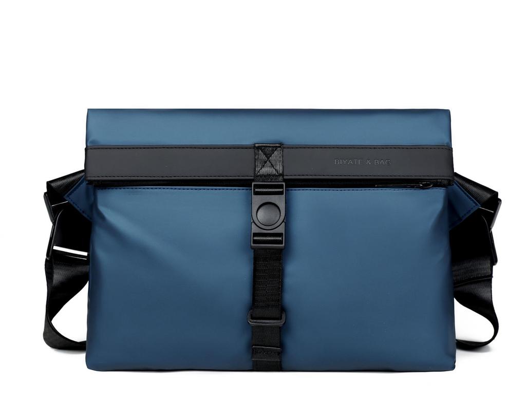 Мужской кожаный минималистичный скандинавский портфель кроссбоди – модная сумка через плечо для деловых поездок