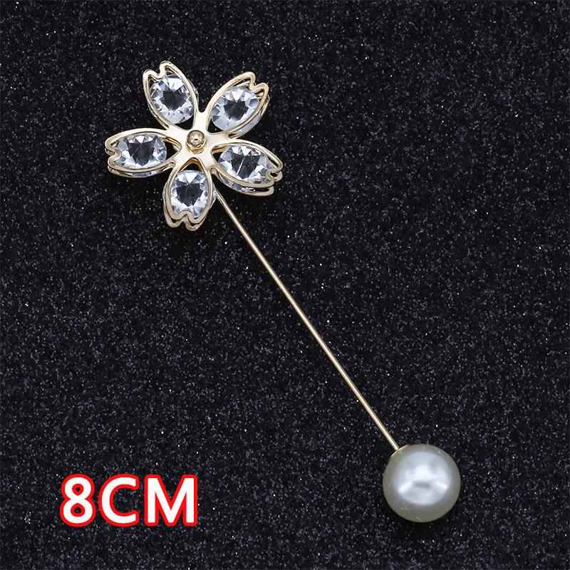 «Брошь из сплава со стразами и жемчугом»: Модный кардиган с защитой от воздействия внешней среды