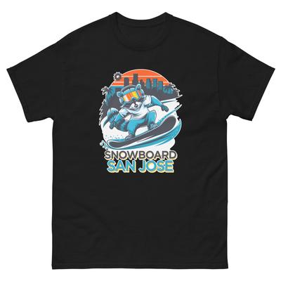Snowboard San Jose Raccoon USA Snowboarding Animal T-Shirt