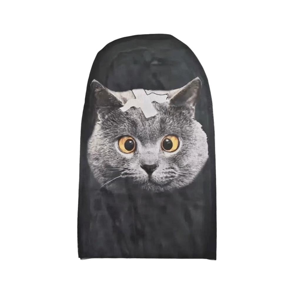 Cat Printed Halloween Scary Mask Realistic Cosplay Mask Funny Style Head Cover Holiday Events