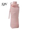 Portable Silicone Bottle for Travel 600ml Foldable Water Bottle, Food Grade Telescopic Lightweight Outdoor Cycling Container Hiking Fitness Cup Office