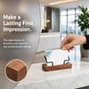 Solid Wood Business Card Box Durable Card Display Stand Premium Business Card Holder  Desktop