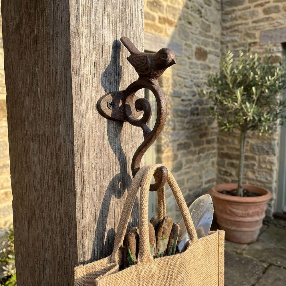 Decorative Vintage Bird Coat Hanger Rustic Entryway Key Organizer Wall Mounted Rack Home Decor